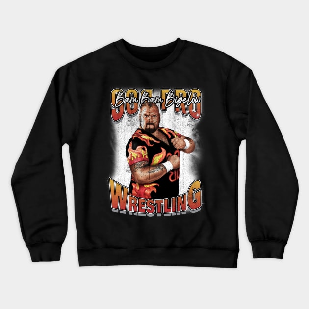 Bootleg Bam bam bigelow 90s pro wrestling Crewneck Sweatshirt by Sakonipopart